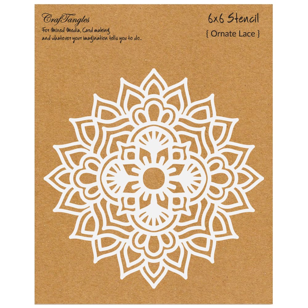 CrafTangles 6"x6" Stencil - Ornate Lace CTCS131 Ornate Lace CrafTangles 6"x6" Stencil - Ornate Lace