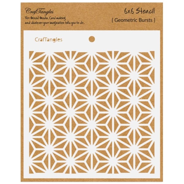 CrafTangles 6"x6" Stencil - Geometric Bursts