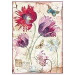 Stamperia Rice Paper A4 - Vintage Tulips
