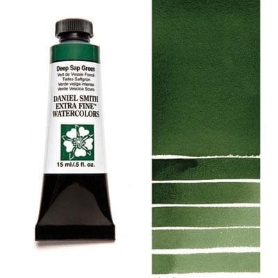 Daniel Smith Extra fine watercolors 15 ml tube - Deep Sap Green Daniel Smith Extra fine watercolors 15 ml tube - Deep Sap Green