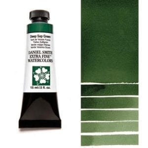 Daniel Smith Extra fine watercolors 15 ml tube - Deep Sap Green
