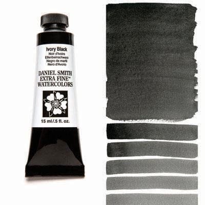 Daniel Smith Extra fine watercolors 15 ml tube - Ivory Black Daniel Smith Extra fine watercolors 15 ml tube - Ivory Black