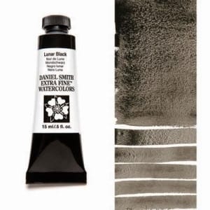 Daniel Smith Extra fine watercolors 15 ml tube - Lunar Black