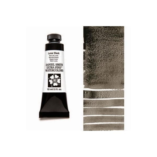 Daniel Smith Extra fine watercolors 15 ml tube - Lunar Black