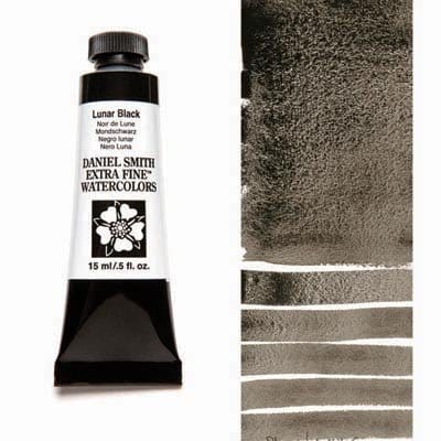 Daniel Smith Extra fine watercolors 15 ml tube - Lunar Black Daniel Smith Extra fine watercolors 15 ml tube - Lunar Black