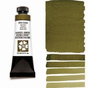 Daniel Smith Extra fine watercolors 15 ml tube - Olive Green