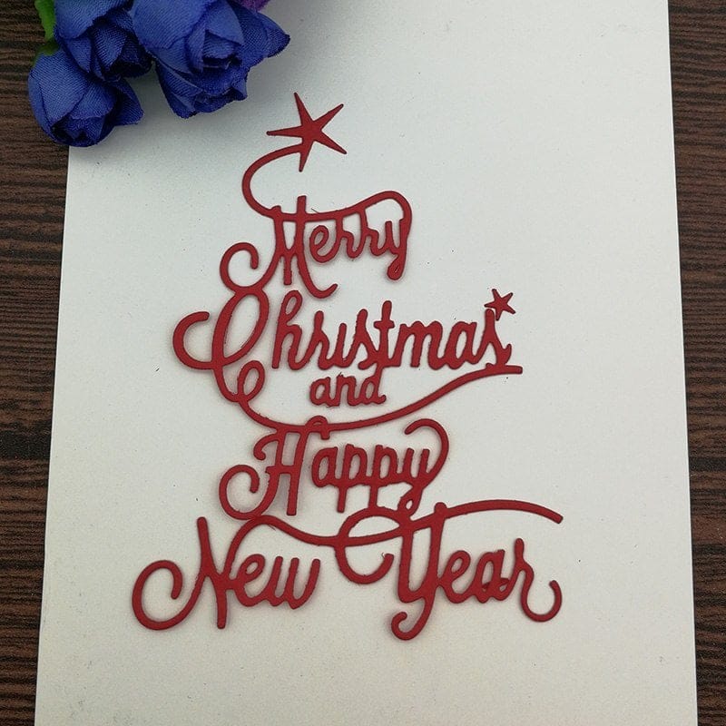 Steel Word Dies - Merry Christmas and Happy New Year SD 1054 christmas new year steel cutting die Steel Word Dies - Merry Christmas and Happy New Year