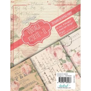 CrafTangles Decoupage Paper Pack - Vintage Rosette 2 (A4) - 4 sheets