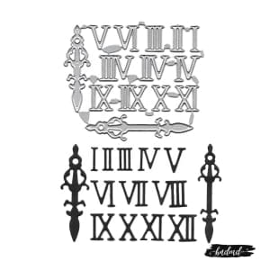 Steel Dies - Roman numbers with watch hands