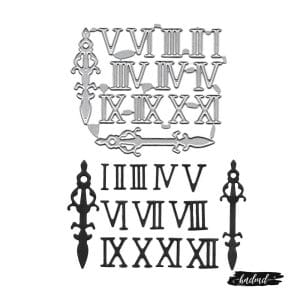 Steel Dies - Roman numbers with watch hands