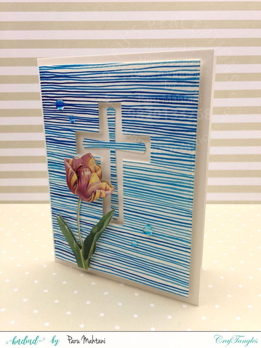 CrafTangles Elements Pack - Colorful Flowers 5 (3 sheets of A4) cross blue withtulips cross-blue-withtulips