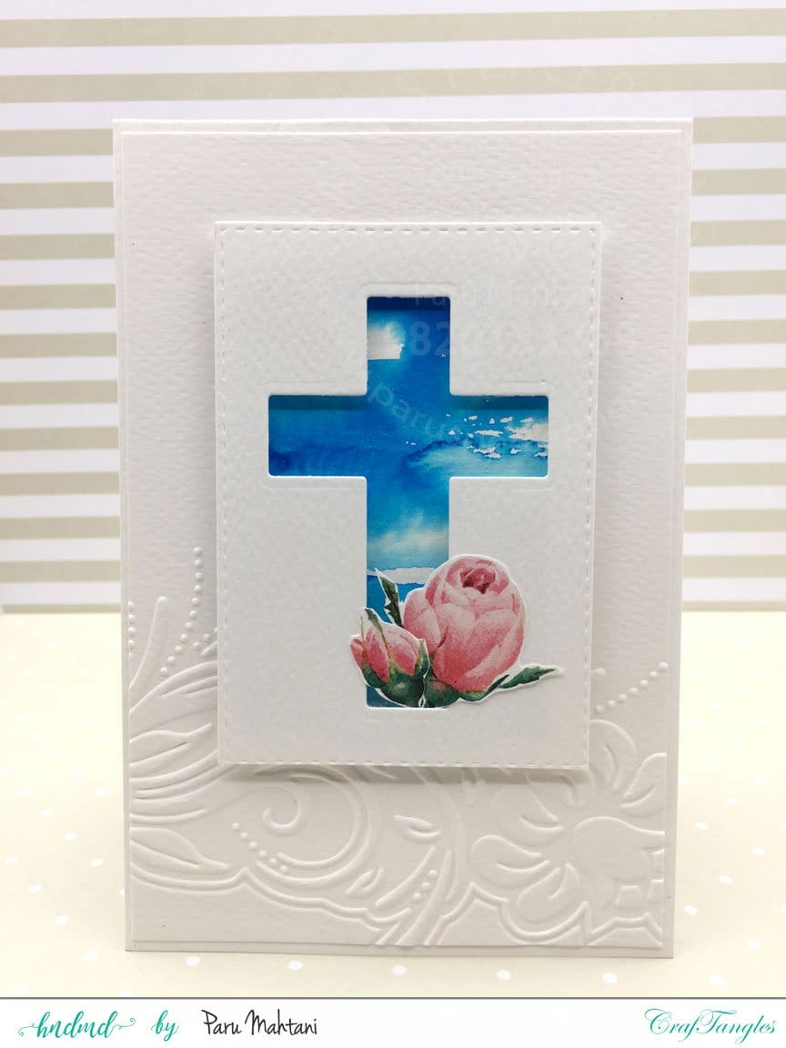 CrafTangles Elements Pack - Colorful Flowers 5 (3 sheets of A4) cross bluewithroses cross-bluewithroses