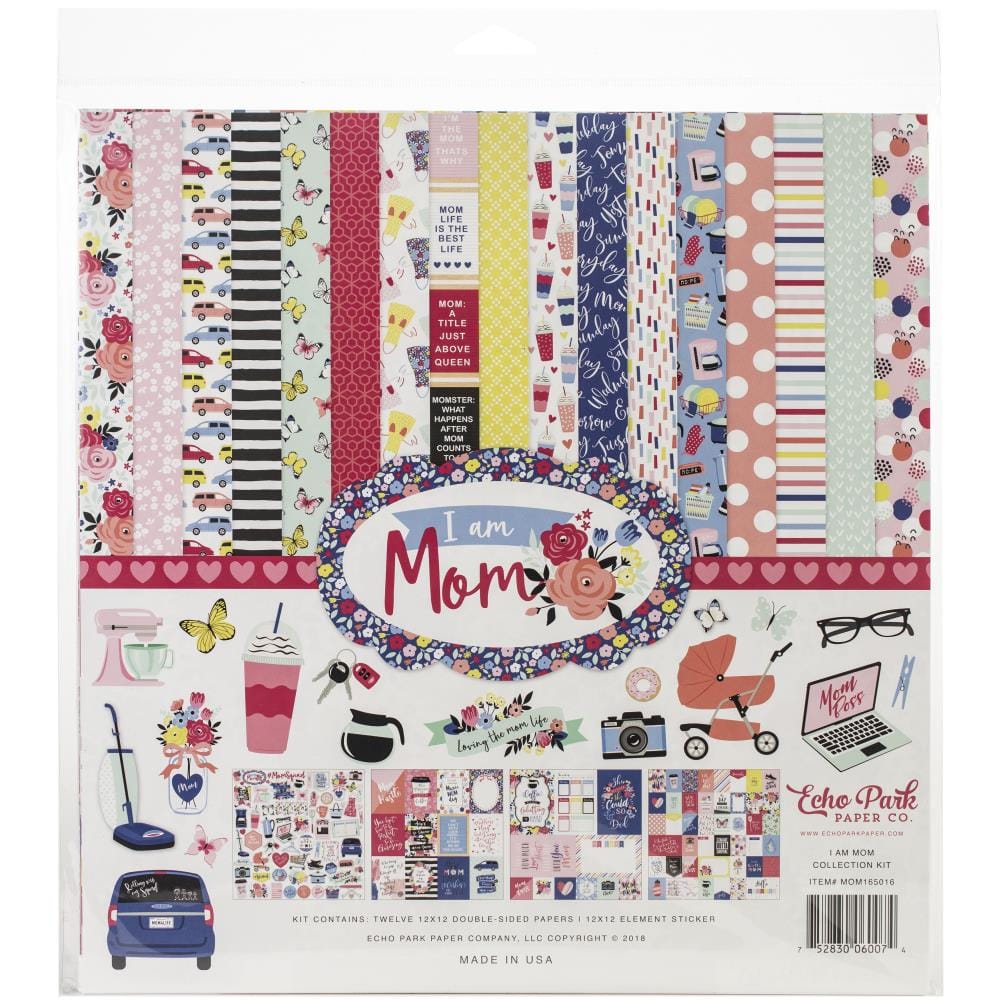 EchoPark paper pad - I am Mom Collection Kit (12 by 12 inch) echo park i am mom 12by12 collection kit EchoPark paper pad - I am Mom Collection Kit (12 by 12 inch)
