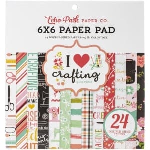 EchoPark paper pad - I love Crafting (6by6 inch)