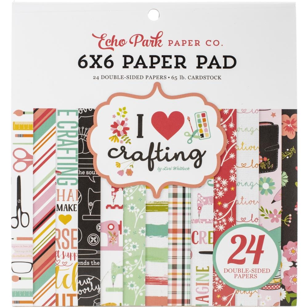 EchoPark paper pad - I love Crafting (6by6 inch) echo park i love crafting 6by6 EchoPark paper pad - I love Crafting (6by6 inch)