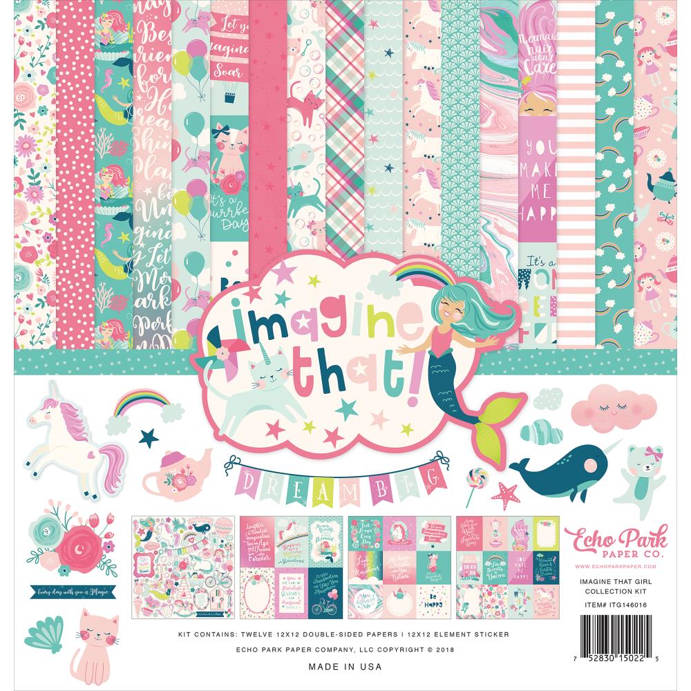 EchoPark paper pad - Imagine That Girl Collection Kit (12 by 12 inch) echo park imagine that girl 12by12 collection kit EchoPark paper pad - Imagine That Girl Collection Kit (12 by 12 inch)
