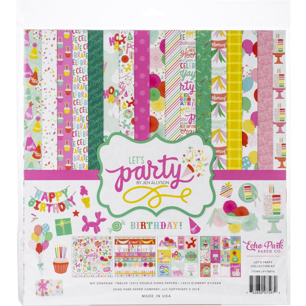 EchoPark paper pad - Lets Party Collection Kit (12 by 12 inch)