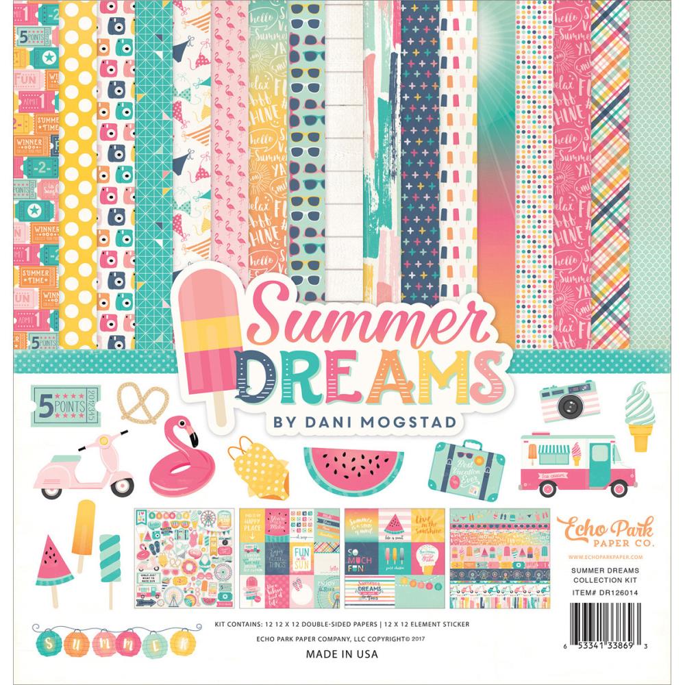 EchoPark paper pad - Summer Dreams Collection Kit (12 by 12 inch) echo park summer dreams 12by12 collection kit EchoPark paper pad - Summer Dreams Collection Kit (12 by 12 inch)