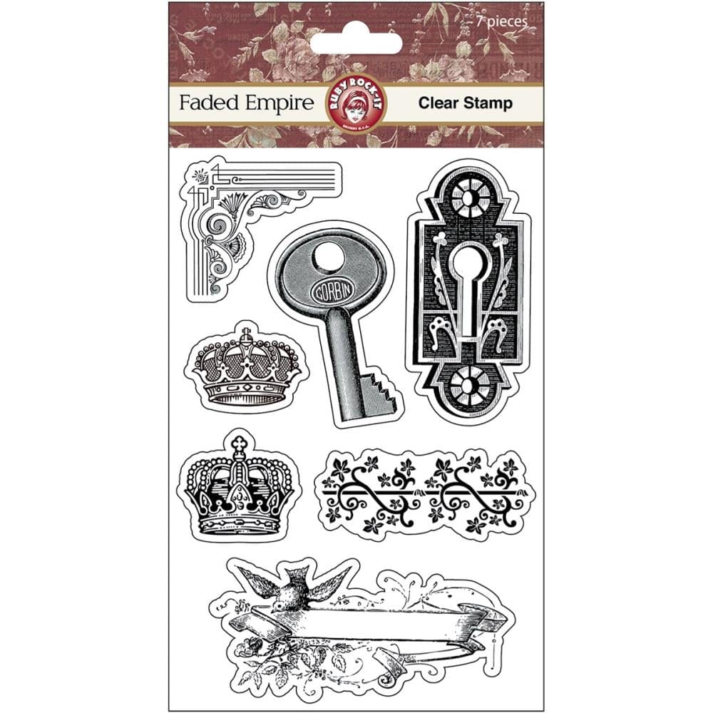 Faded Empire Clear Stamps - Vintage Objects faded empire clear stamps FDE39 Faded Empire Clear Stamps - Vintage Objects
