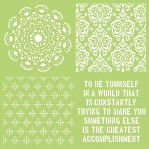 Kaisercraft Designer Template 12"X12" - Be Yourself