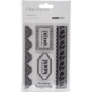 KaiserCraft Cottage Rose Clear Stamp 6"X4"
