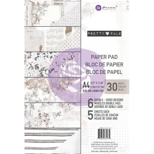 Prima Marketing Double-Sided Paper Pad A4 30/Pkg - Pretty Pale, 6 Designs/5 Each