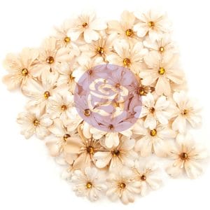 Prima Marketing Mulberry Paper Flowers - Meadows / Pretty Pale 36/Pkg