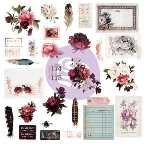 Prima Marketing Midnight Garden Cardstock Ephemera 29/Pkg