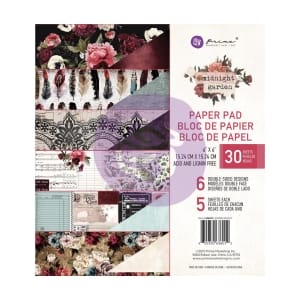 Prima - Midnight Garden - 6x6 Paperpack (30 double sided sheets)