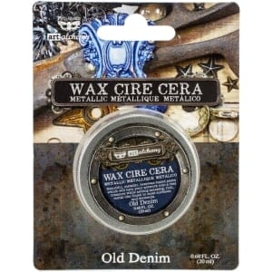 Finnabair Prima Art Alchemy Metallique Wax .68 Fluid Ounce - Old Denim