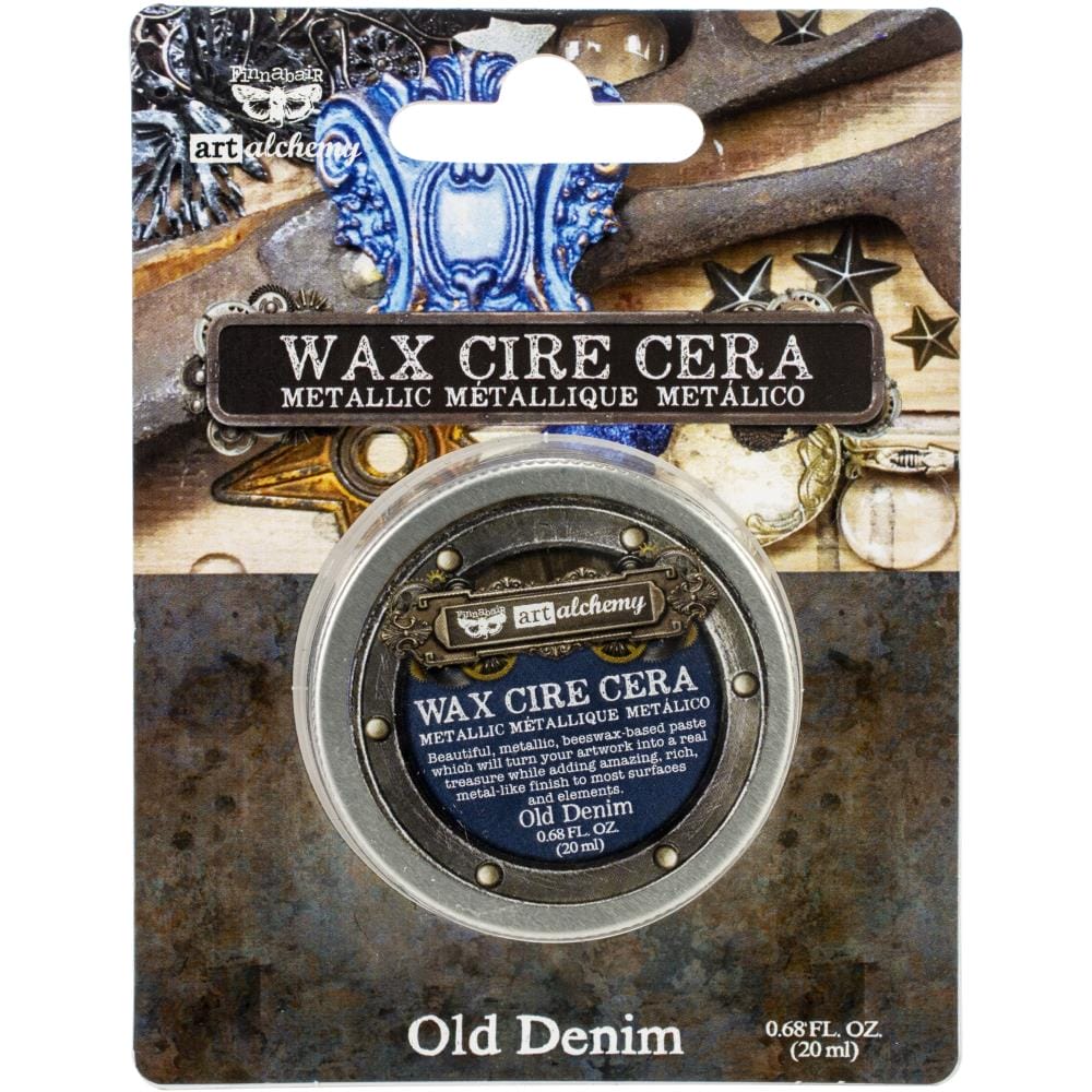 Finnabair Prima Art Alchemy Metallique Wax .68 Fluid Ounce - Old Denim Finnabair Prima Art Alchemy Metallique Wax .68 Fluid Ounce - Old Denim