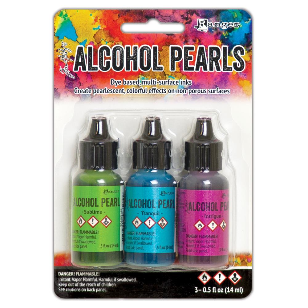 Tim Holtz Alcohol Ink Pearls Kits 3/Pkg by Ranger - Kit 2 ranger timholtz alcohol ink pearls TANK65524 Kit2 Tim Holtz Alcohol Ink Pearls Kits 3/Pkg by Ranger - Kit 2