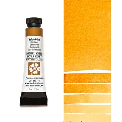 Daniel Smith Extra fine watercolors 5 ml tube - Yellow Ochre