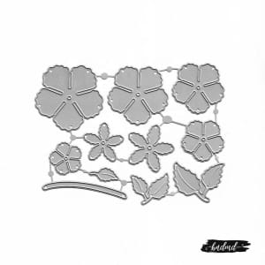 Steel Dies - Flower dies with Branch and leaves (Set of 11 dies)