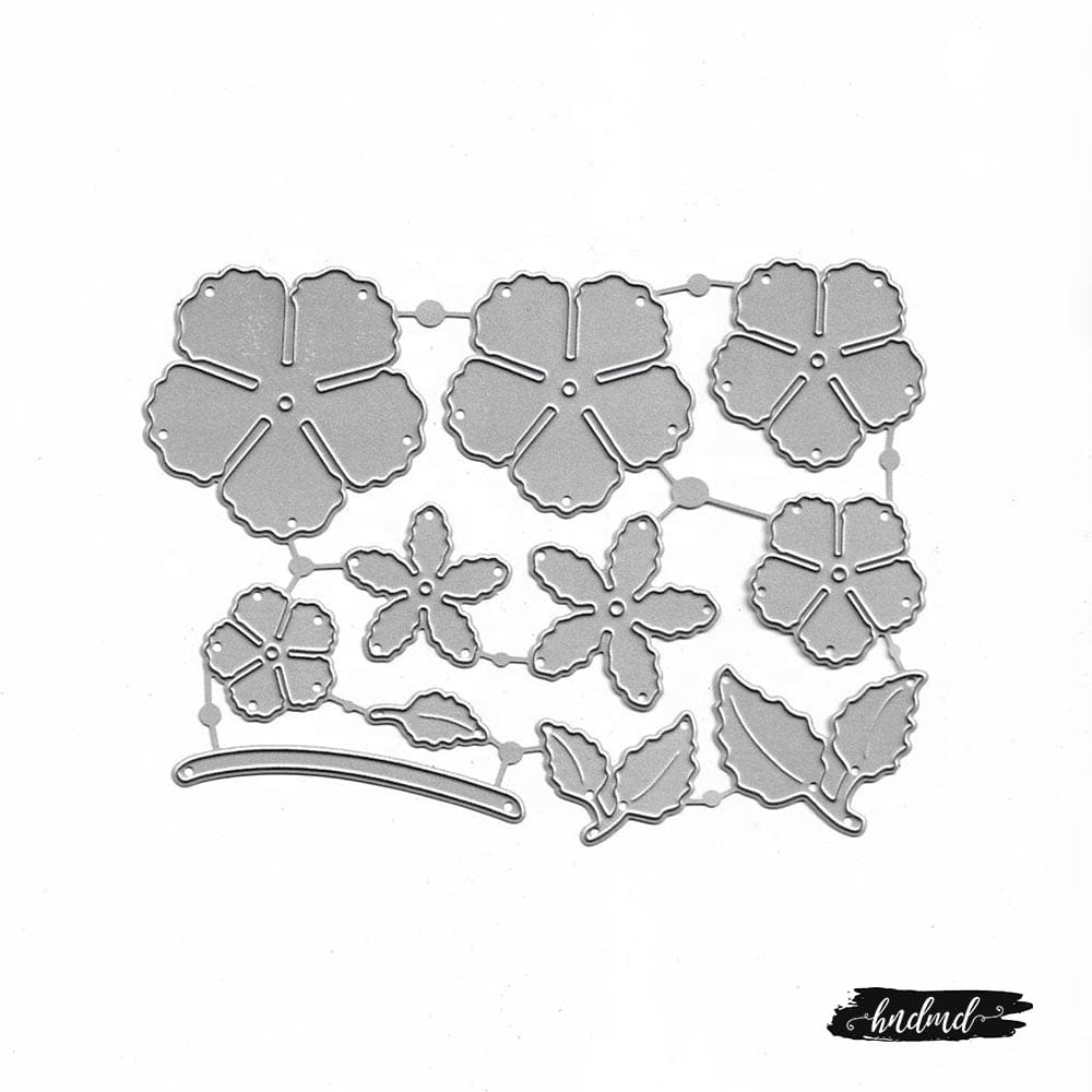 Steel Dies - Flower dies with Branch and leaves (Set of 11 dies) XY331 steel cutting dies CraftAdda Steel Dies - Flower dies with Branch and leaves (Set of 11 dies)