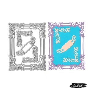 Steel Dies - Ornate Rectangle with Tag and Corner Dies (Set of 5 dies)