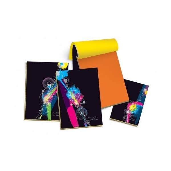 Campap 80 sheets bright colour pad (16 sheets X 5 colours) - A4 size