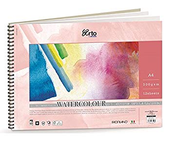 Campap Wire-o-watercolour painting book, 25% Cotton Hot Pressed Paper (A4 size) campap watercolor book CR 37019 Campap Wire-o-watercolour painting book, 25% Cotton Hot Pressed Paper (A4 size)