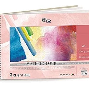 Campap Wire-o-watercolour painting book, 25% Cotton Hot Pressed Paper (A4 size)