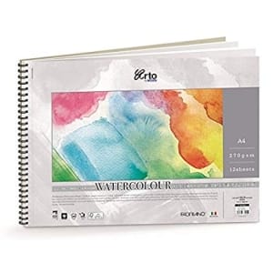 Campap Wire-o-watercolour painting book , 25% Cotton Extra Rough Paper (A4 size)