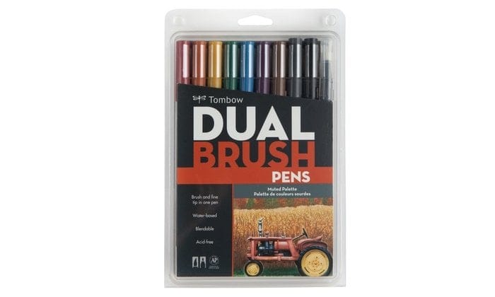 Tombow dual brush pen (Set of 10) - Muted tombow dual brush pen set muted Tombow dual brush pen (Set of 10) - Muted