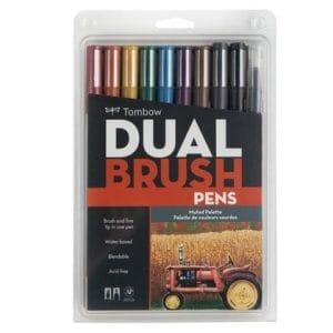 Tombow dual brush pen (Set of 10) - Muted