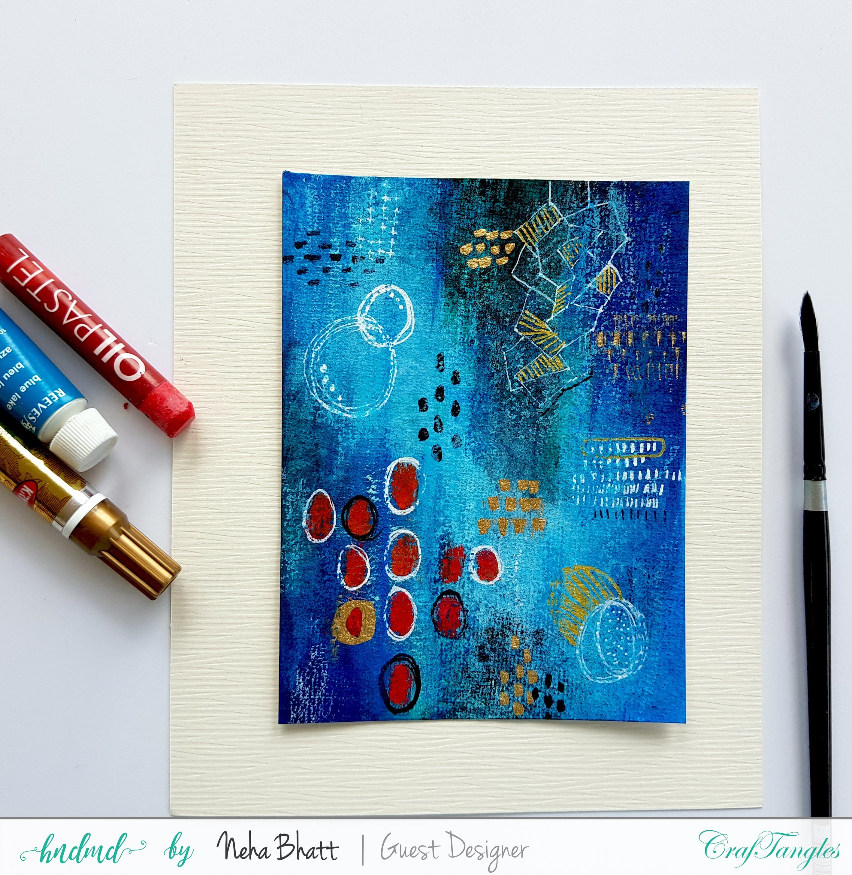 CrafTangles 100% cotton 300 gsm Rough handmade Watercolor Paper (Pack of 10) - 9 by 12 inches 20190827 162919 20190827_162919