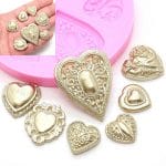 Heart Shapes Silicone Clay Mould