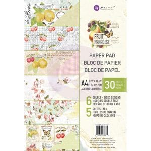 Prima Marketing Double-Sided Paper Pad A4 30/Pkg - Fruit Paradise, 6 Designs/5 Each