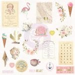 Prima Marketing Golden Coast Cardstock Ephemera 23/Pkg