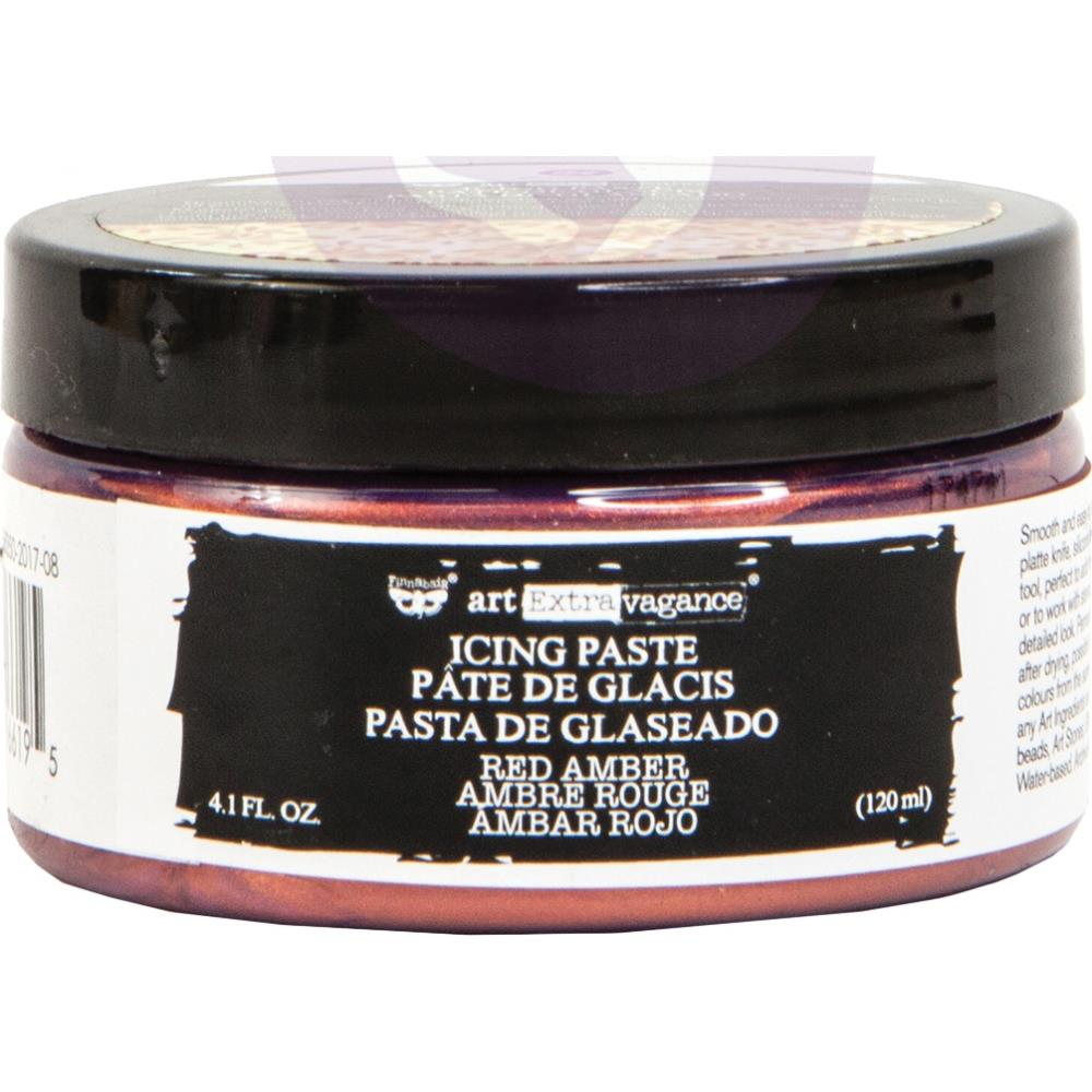 Prima Finnabair Art Extravagance Icing Paste 120ml Jar - Red Amber prima icing paste red amber Prima Finnabair Art Extravagance Icing Paste 120ml Jar - Red Amber