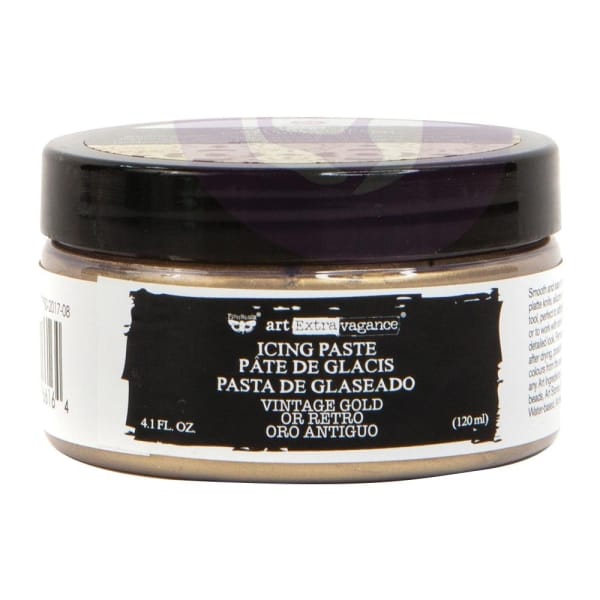 Prima Finnabair Art Extravagance Icing Paste 120ml Jar - Vintage Gold