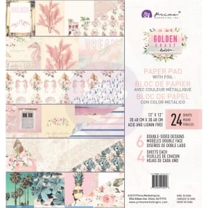 Prima - Golden Coast - 12x12 Paperpack (24 double sided sheets)