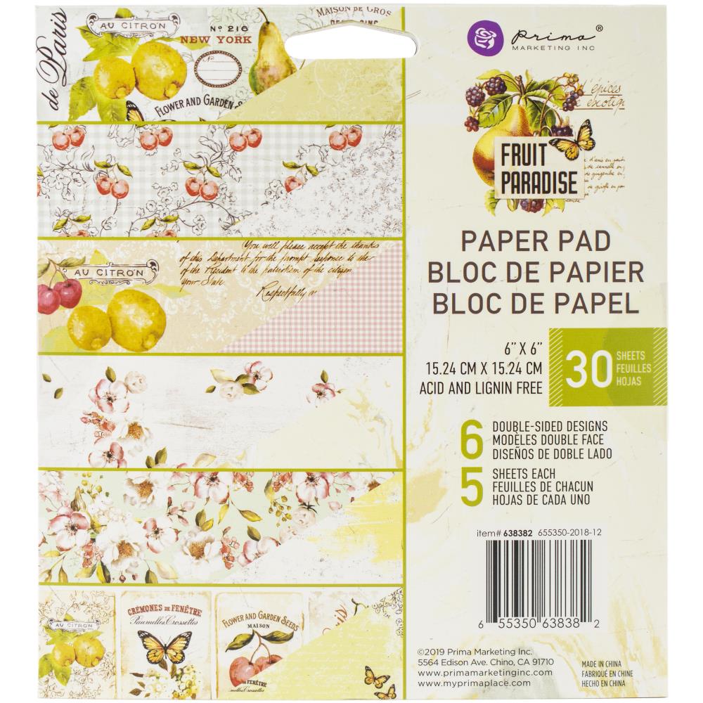 Prima - Fruit Paradise - 6x6 Paperpack (30 double sided sheets)